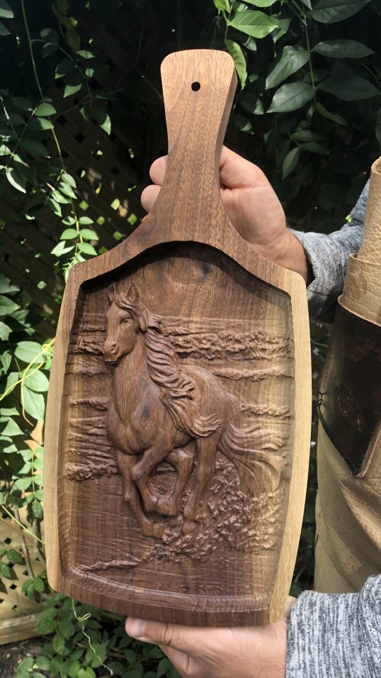 Horse Carving Walnut