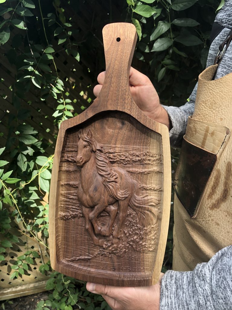 Horse Carving Walnut