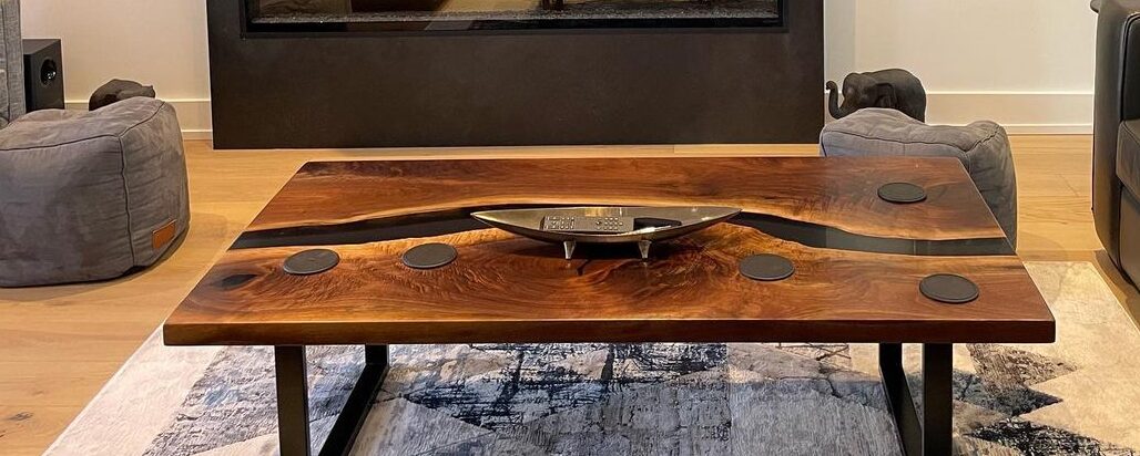 Black Walnut Epoxy River Coffee Table
