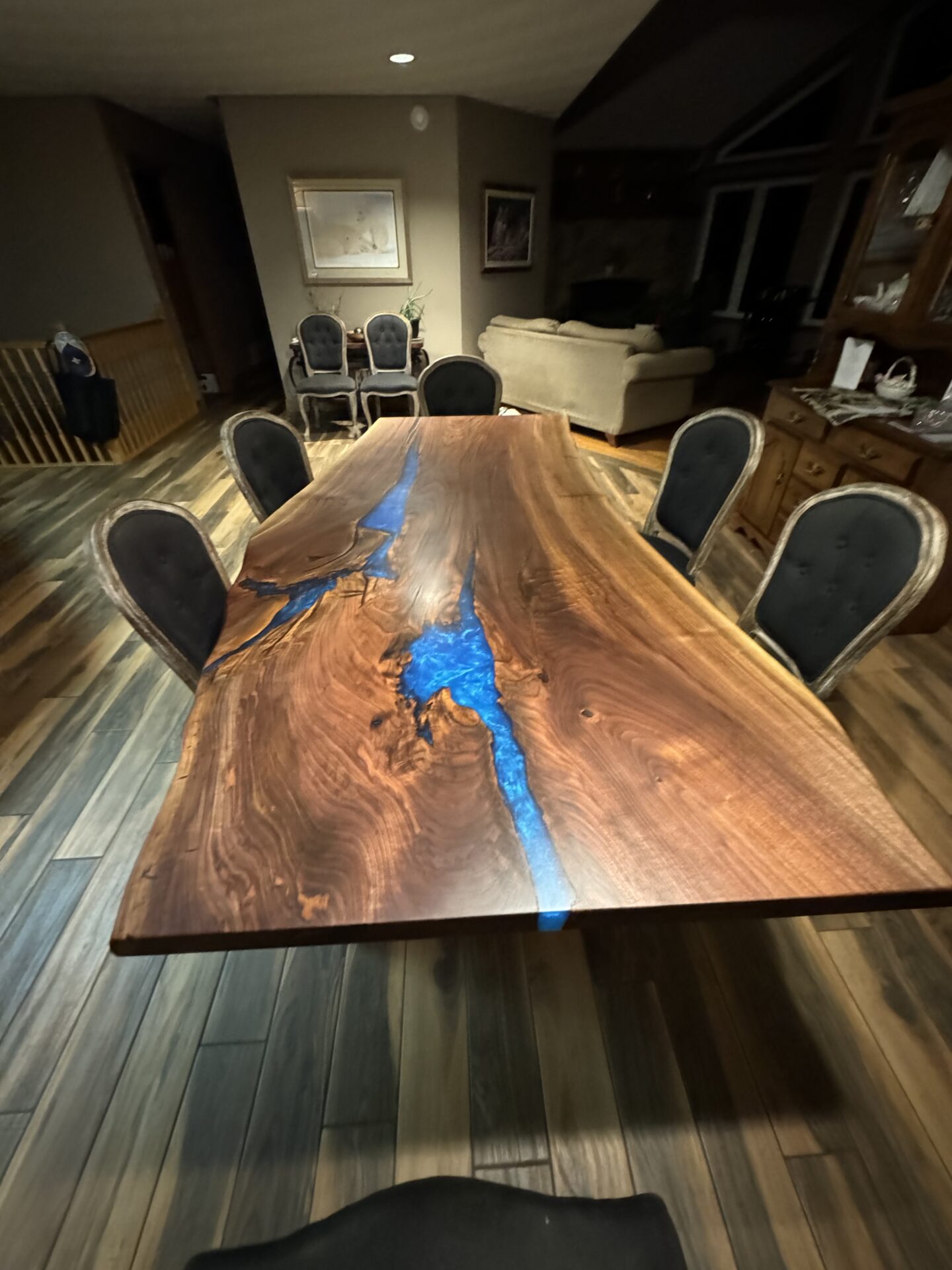 Live Edge Black Walnut Epoxy Table
